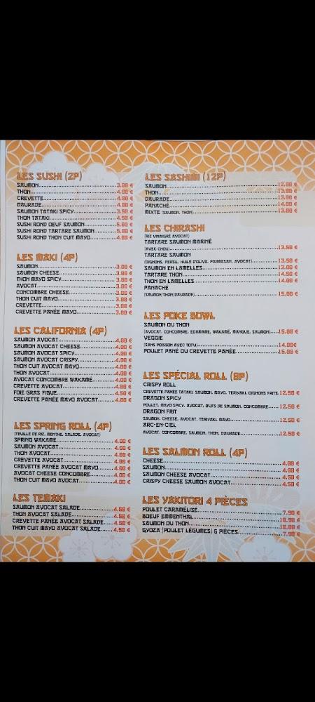 Thaï & Sushi - Menu Image 2