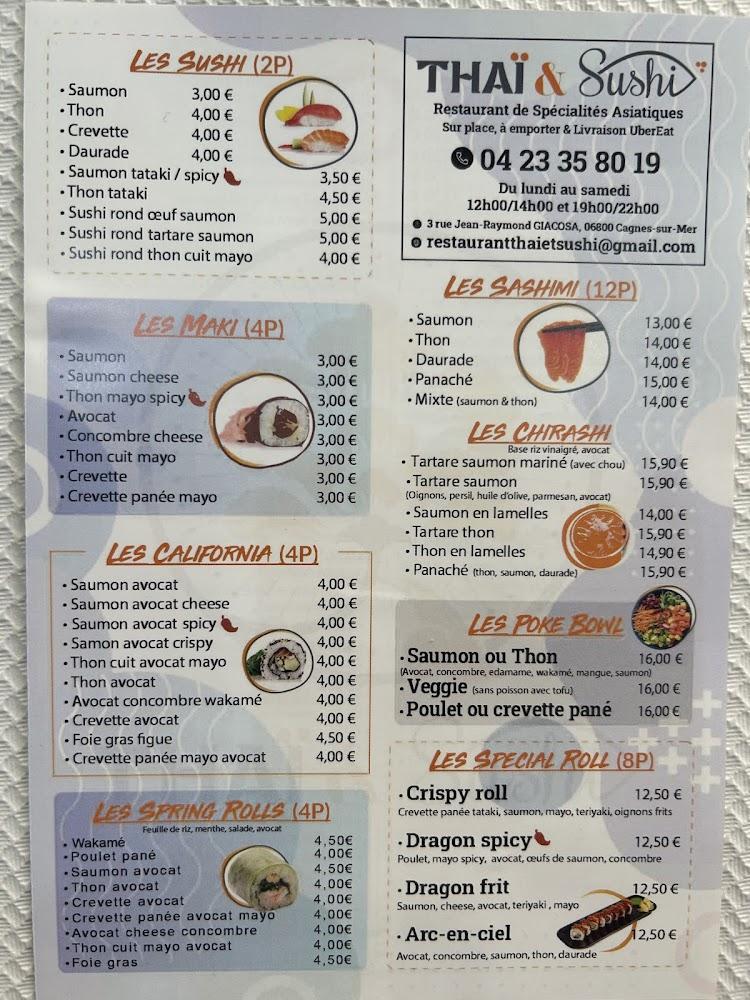 Thaï & Sushi - Menu Image 4